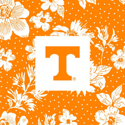 Collegiate RFID All in One Crossbody Bag-Orange/White Rain Garden with University of Tennessee Logo-Image 4-Vera Bradley