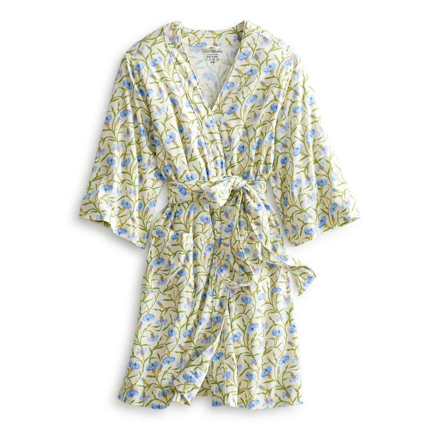 Knit Robe-Bachelor Buttons White-Image 1-Vera Bradley
